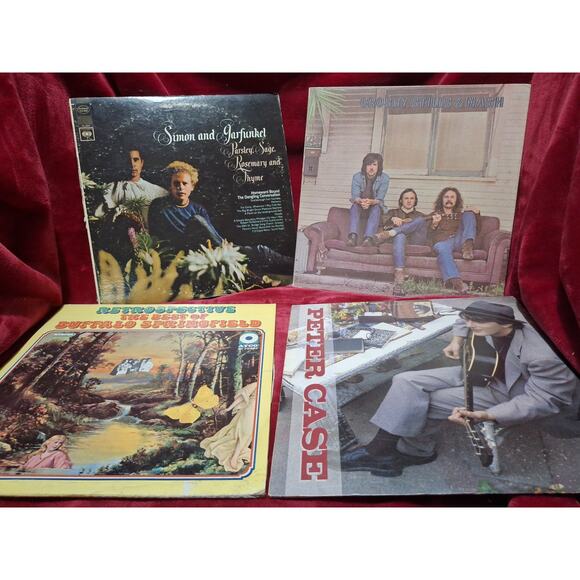 Classic Folk Rock Vinyl Lot – Simon & Garfunkel, CSN, Buffalo, Peter Case - Picture 1 of 4